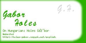 gabor holes business card